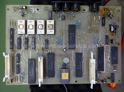 Die Platine des digitalteiles mit CPU, Eproms und Speicher